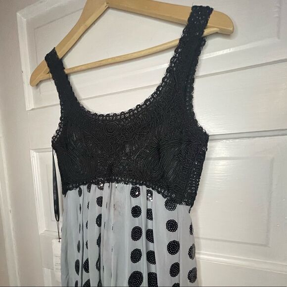 Sue Wong Nocturne Sequined Dress w/ Scoop Neck & Lace Top Size 2 - Picture 11 of 15